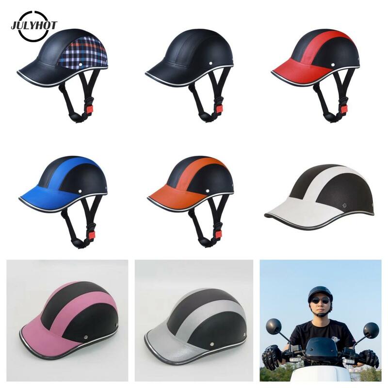 Cappellini sicuri per bicicletta regolabili cappello da bici estivo berretti da Baseball stile casco da ciclismo regolabile mezzo casco attrezzatura da ciclismo