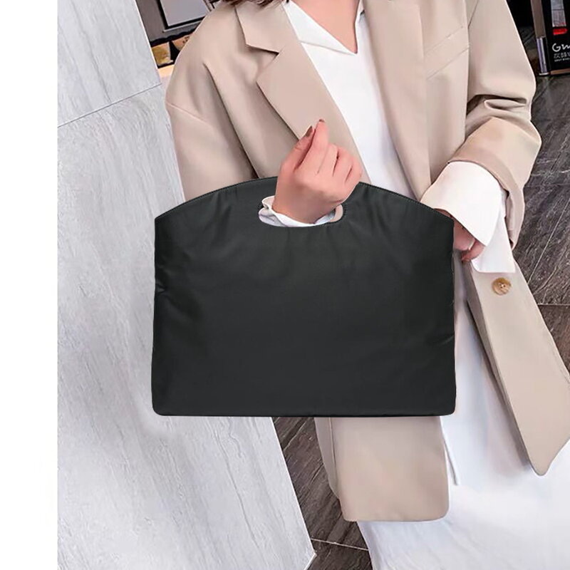 Briefcase Laptop Handbag Travel Work Business Office Bag White Picture Printed Document Conference Information Organizer Tote