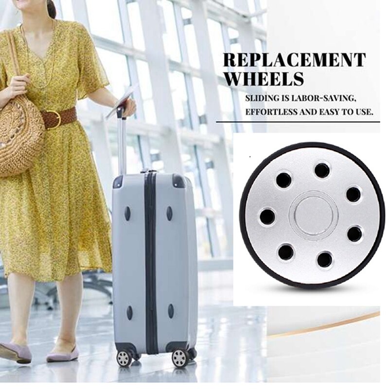 Roda koper, 1 Set, roda koper pengganti, roda katrol, Aksesori Universal 20-28 inci untuk bagasi