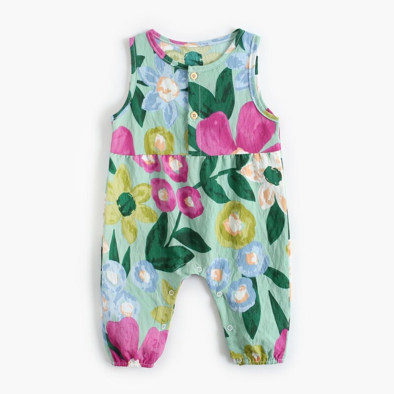 Blumen Baby Mädchen Body suits ärmellose Sommer Baby Bodysuit Baumwolle Baby kleidung für Neugeborene
