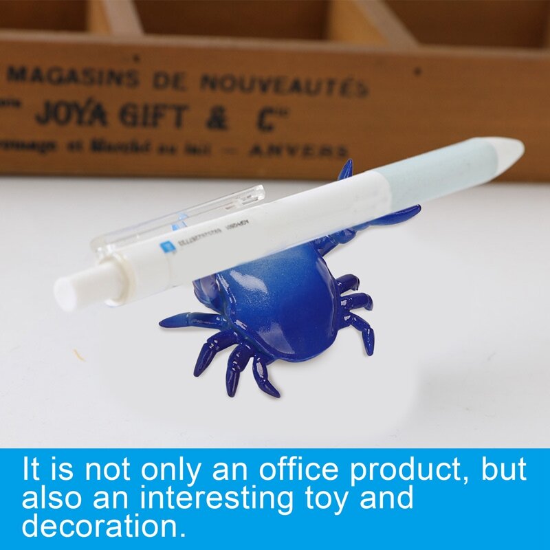 Portalápices con forma de cangrejo para levantamiento de pesas, estante de almacenamiento creativo, papelería para regalo, novedad