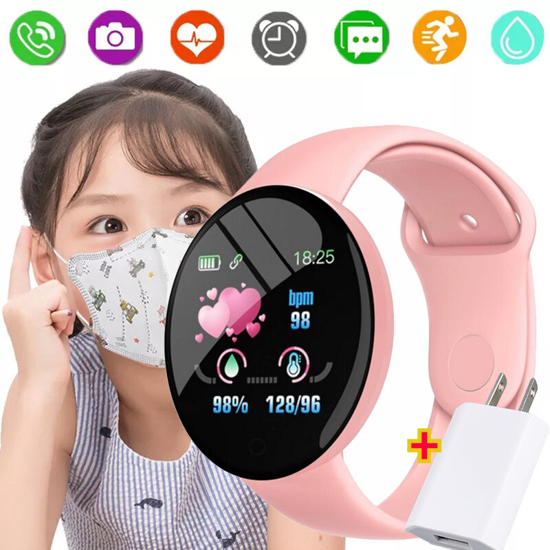 Smart Watch for Kids, 1.44 Polegada, papel de parede personalizado, impermeável, mulheres, relógio de pulso esportivo digital, rastreador de fitness, relógios infantis