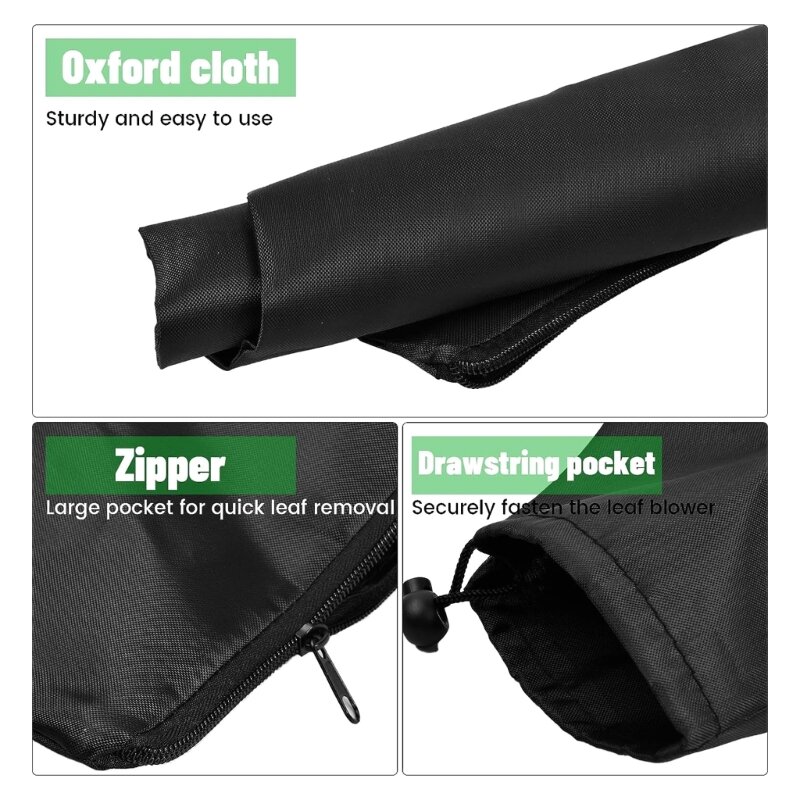 Replacement Leaf Blower Vacuum Zippered Bottom Dump Bag for Leaf Blower Rake Vacuum Leaf Blowers Storage Bag