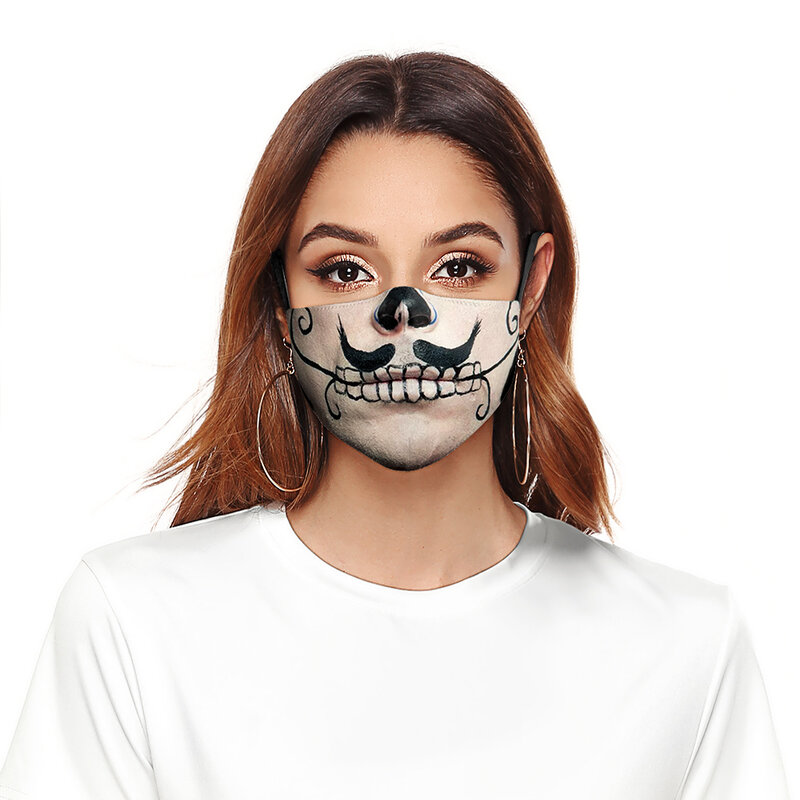 Mascarilla facial reutilizable con estampado Animal, máscara antipolvo con filtros, transpirable y cómoda, verano, 2023