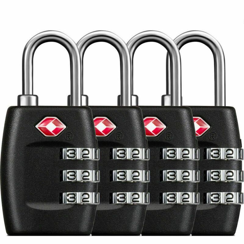 Tsa aprovado bagagem lock 3 posição reiniciável combinação bloqueio mala de viagem duffle saco bloqueio combinação