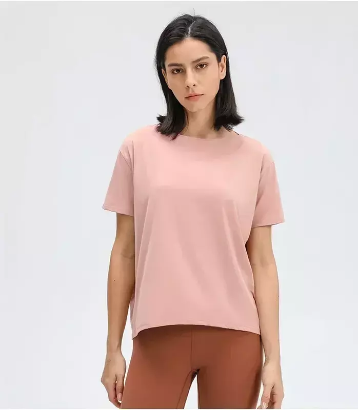 Zitrone Frauen wieder in Aktion lose Kurzarmhemd Yoga Sport T-Shirt Sportswear lässig atmungsaktiv Outdoor Jogging Bluse Top