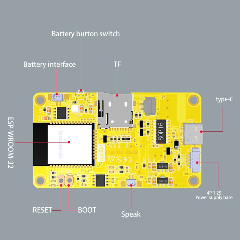 Placa de Desenvolvimento ESP32 Arduino LVGL, Wi-Fi e Bluetooth, 240x320 Smart Display Screen, 2.2 "LCD Módulo TFT