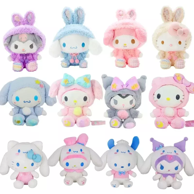 Sanrio Limited Kuromi Cinnamoroll Melody pluszowe zabawki lalka Anime Kawaii wisiorek w kształcie lalki kolekcja prezent urodzinowy dla dzieci