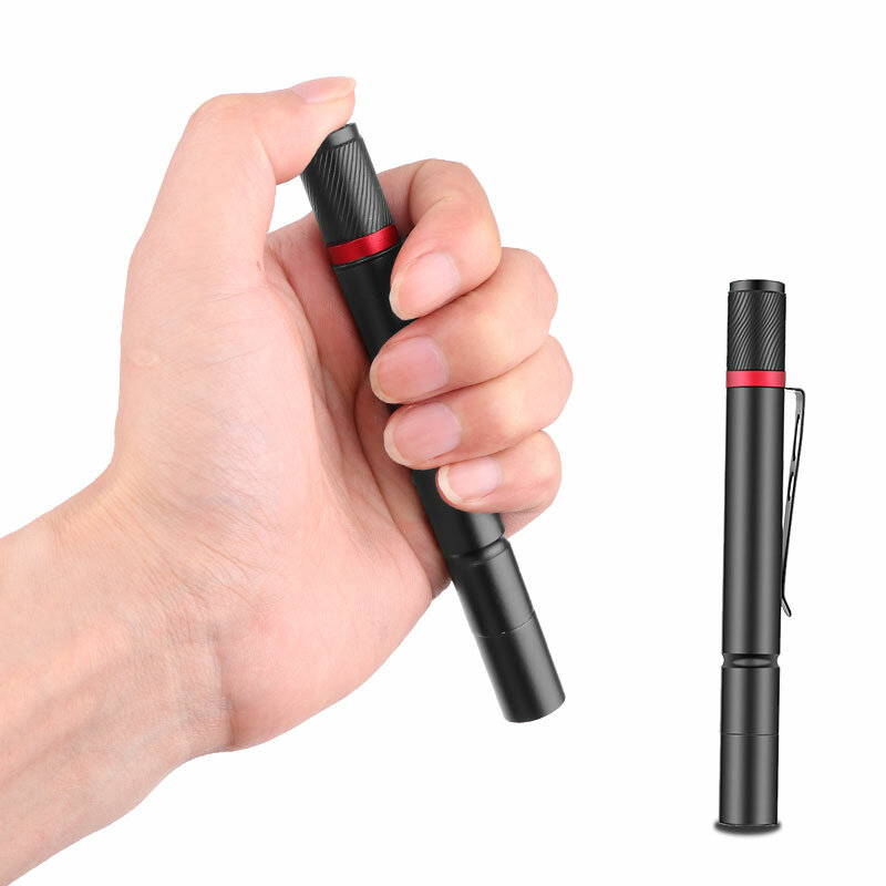 Portable Pen Light Keychain Mini Flashlight Pocket LED Pen Clip LED Flashlight Hand Light Use AAA Battery
