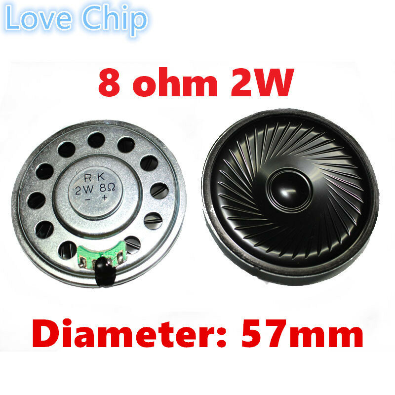 Mini haut-parleur ultra-fin d'origine, 16 ohms, 8 ohms, 0.5W, 1/2 W, 1W, 2 W, 3W, 8R, diamètre 50mm, 57mm, 66mm, 77mm, nouveau, 2 pièces
