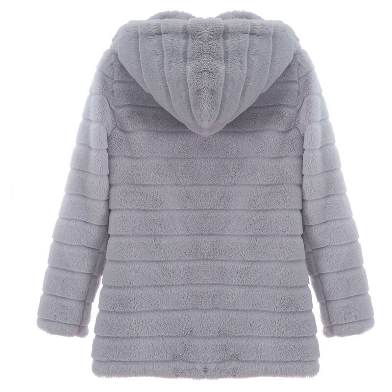Zimowe damskie ciepłe płaszcze ze sztucznego futra zimowe płaszcze prezenty na nowy rok dla kobiet mama