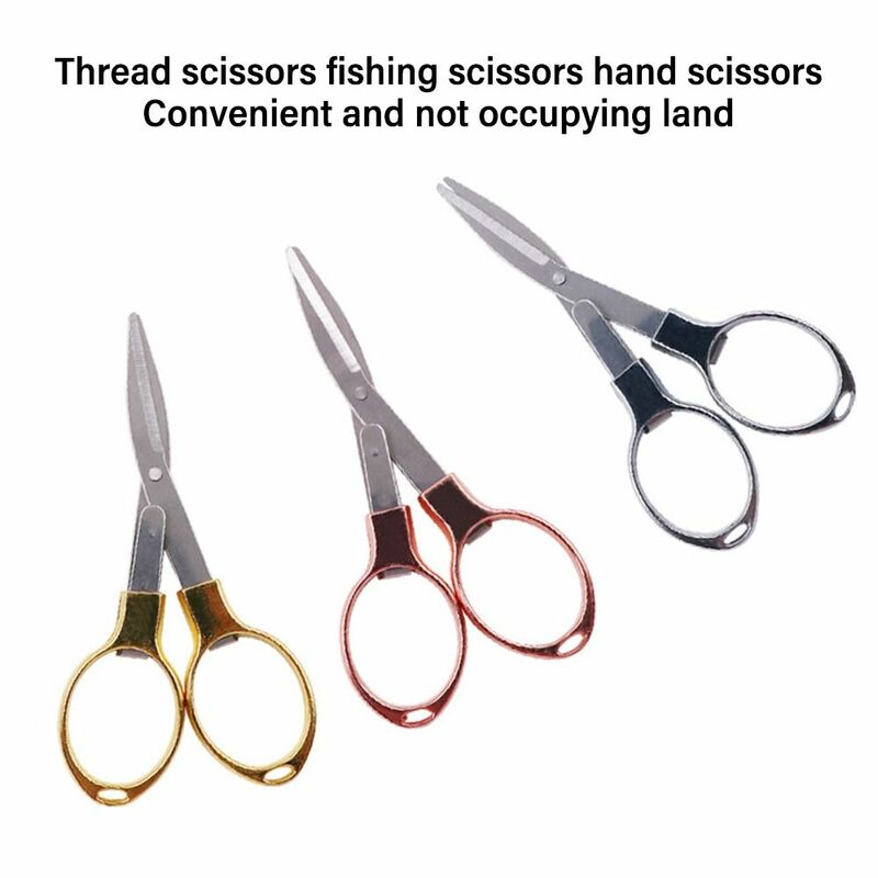 Folding Folding Scissors Portable Stainless Steel Sewing Scissors Multifunctional Hand Tool Stationery Scissors Student