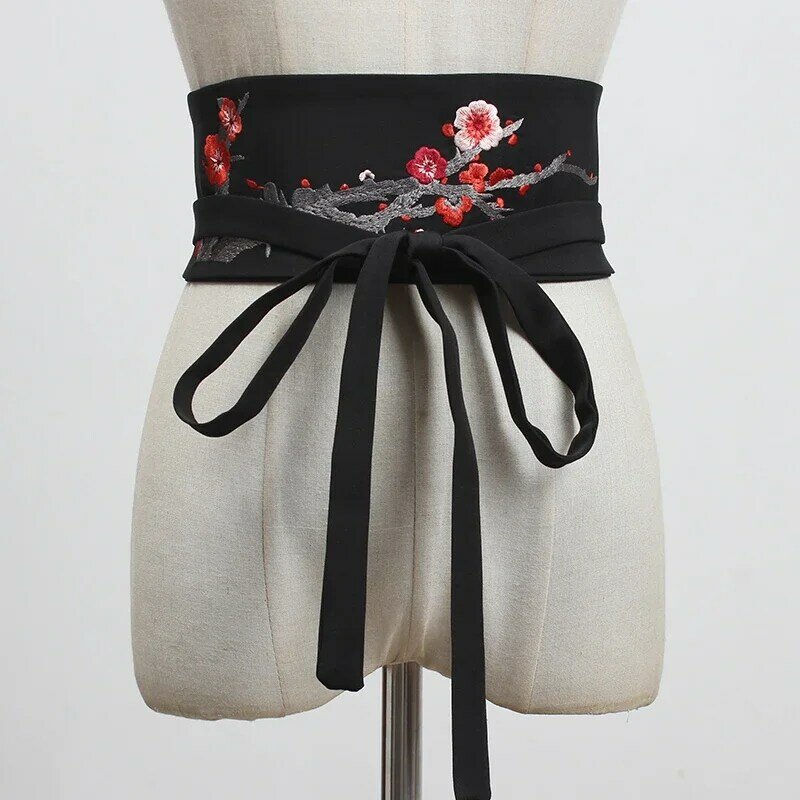 Cintura da donna giapponese ricamata Kimono donna Haori Obi Yukata abiti larghi da uomo cintura abiti fasciatura