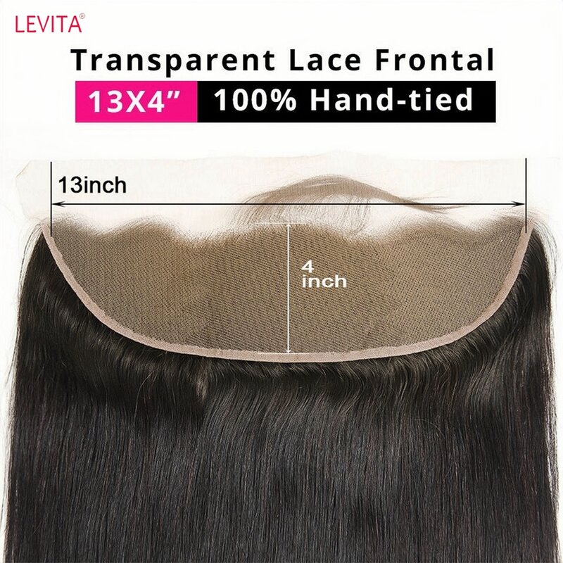 13x4 Lace Frontal Straight Human Hair Closure 4x4 Lace Closure Pre Plucked Bleached Knots Remy Hair Closure Peruvian