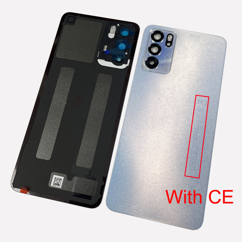 Original Back Glass For Oppo Reno6 5G Back Battery Cover Rear Reno 6 Door Housing Case PEQM00, CPH2251 Replacement Parts