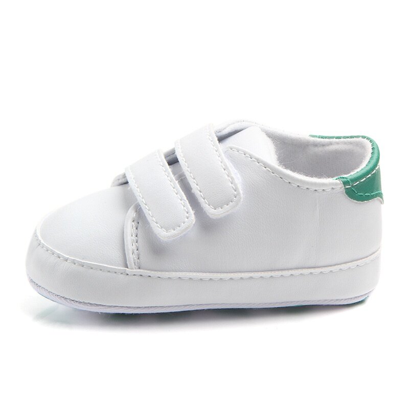 รองเท้าเด็กทารกชายรองเท้าเด็กแรกเกิดเด็กวัยหัดเดินแบบลำลองป้องกันการลื่นทำจากหนัง PU พื้นรองเท้าคลานสำหรับเด็กวัยหัดเดิน0-18เมตร