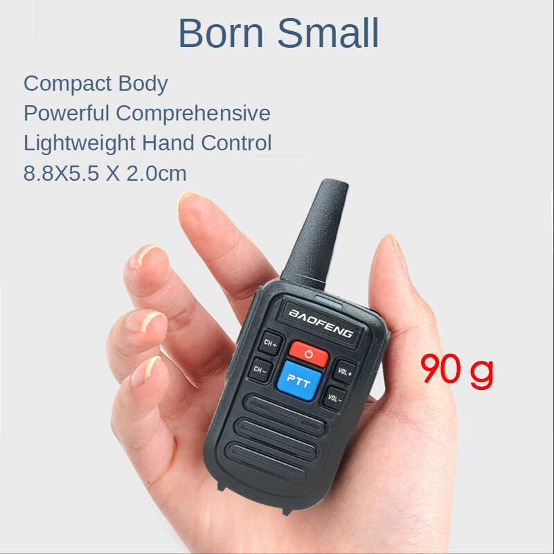 BF-C50 baofeng 워키토키, UHF 400-470MHz, 16 채널, 휴대용 양방향 라디오 토키, 이어피스 bf888s 트랜시버 포함