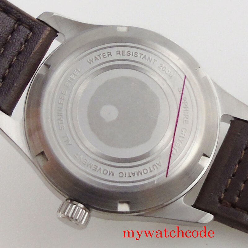 Relógio de pulso piloto vintage masculino, mergulhador número romano, relógio automático em aço, relógio esportivo azul impermeável, NH35 PT5000, 200m