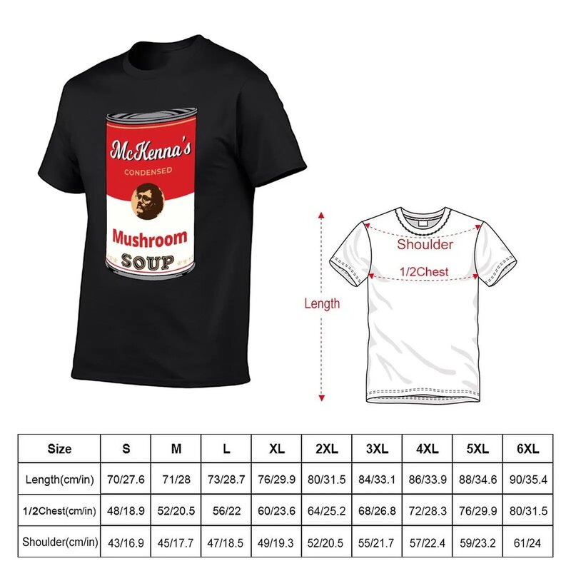 Terence Mckenna-Camiseta de sopa de setas para hombre, tops de talla grande, animal prinfor, ropa