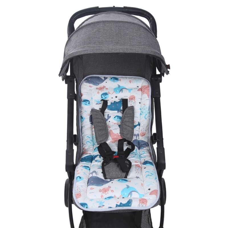 Universal Baby Stroller Seat Cushion Thick Buggy Seat Liner Pad Breathable Mesh Cotton Children Cart Mat Stroller Accessories