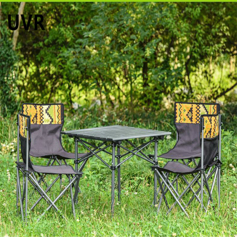 Nowa składany stół na świeżym powietrzu i zestaw mebli z krzesłami rekreacja rodzinna podróż przenośna składany stół kempingowy i krzesła ze stopu aluminium
