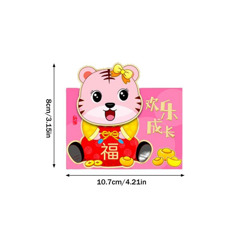 Chinese Gift Enveloppen Voor Contant Geld 6 Stuks Rode Zak Chinees Nieuwjaar Geluk Rood Chinees Nieuwjaar Munt En Papier Geld Enveloppen
