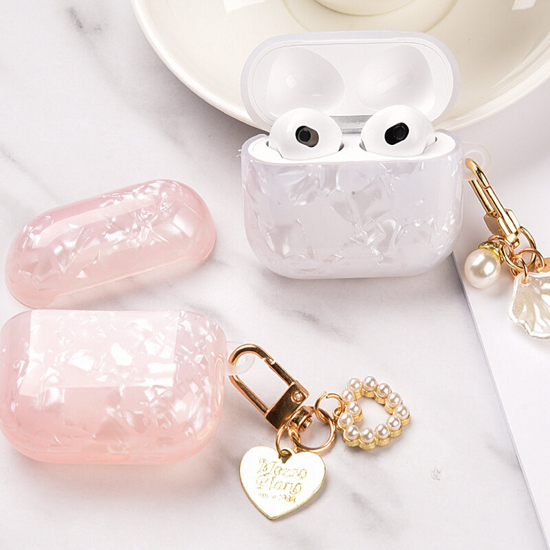 For AirPods Pro Case Soft Silicone Cover For AirPods 3 Case For airpods 3 pro 2 1 USB C funda girls pearl coque for airpod 3 pro