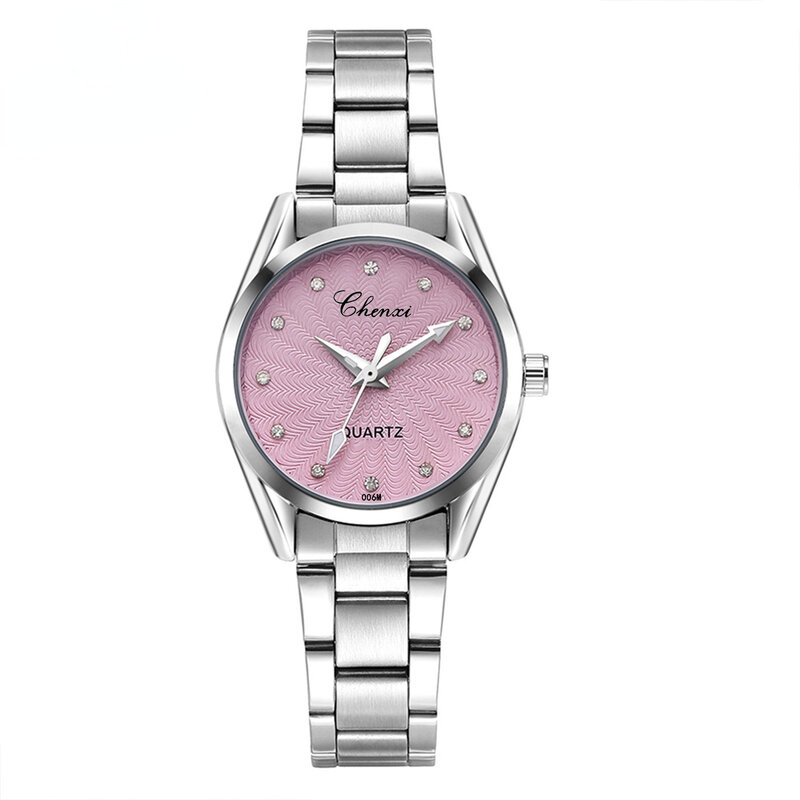 Часы наручные женские с маленьким циферблатом, водонепроницаемые аналоговые кварцевые модные классические, с браслетом из нержавеющей стали, с розовым циферблатом