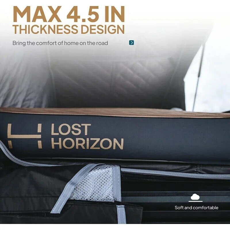 Losthorizon 4.5 "dicke selbst aufblasende Isomatte mit festem Schaumstoff, Camping matratze mit Pumps ack, tragbares Rollbett, Infla