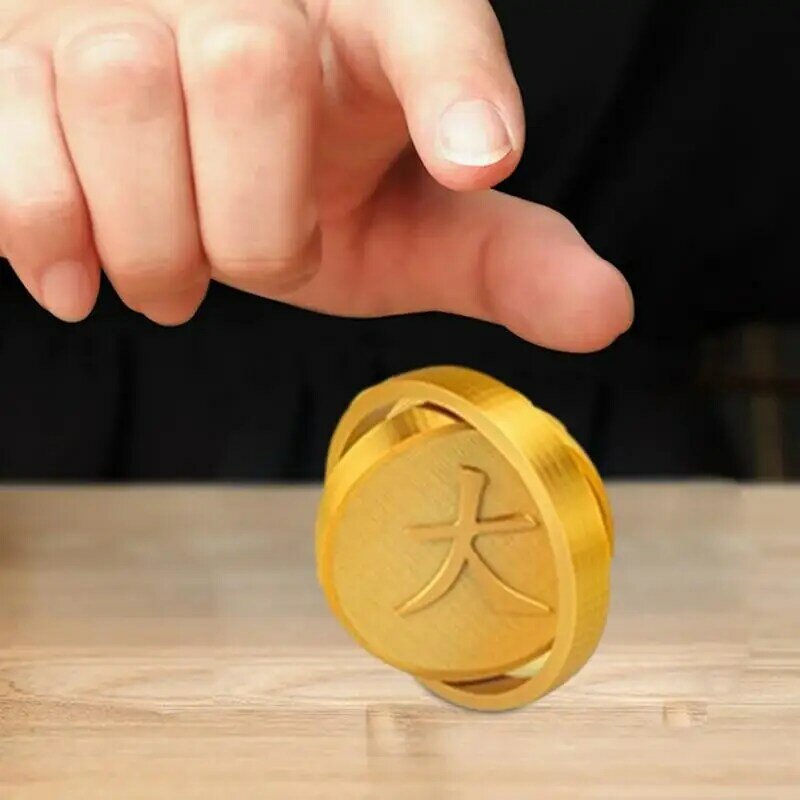 Juguete giratorio de monedas para adultos, Spinner con rotación inercial, en forma de moneda, juego superior de dinero, juguete Fidget pequeño, juego divertido