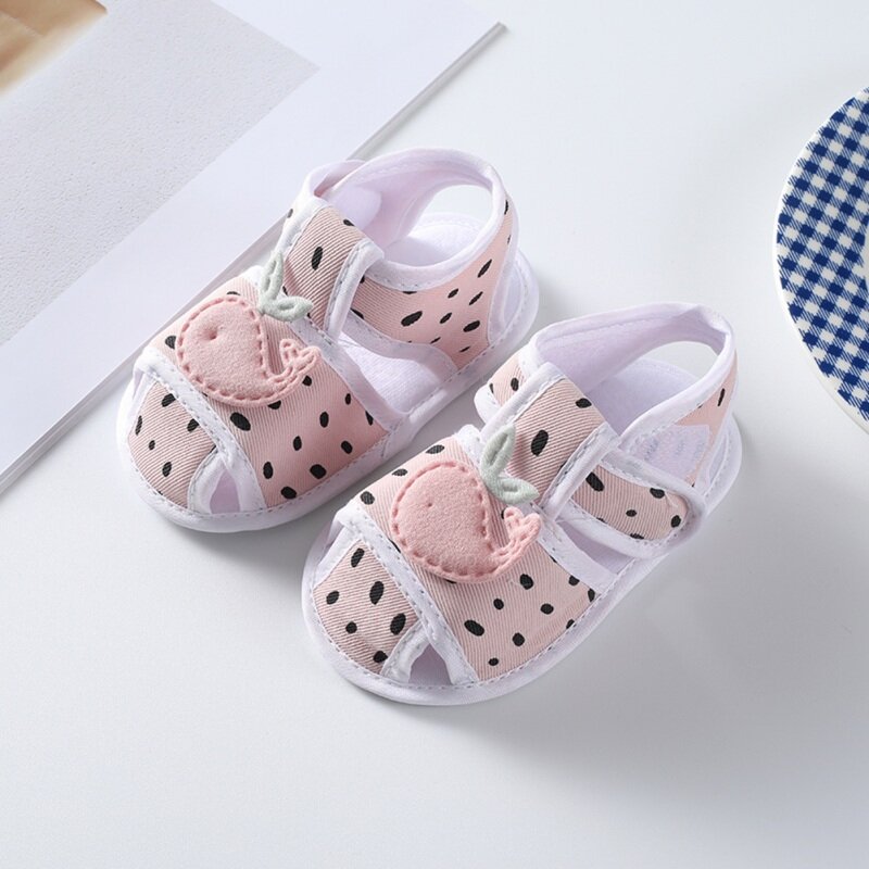 Sandalias de lona para bebé recién nacido, zapatos informales suaves para cuna, primeros pasos, de 0 a 12 meses