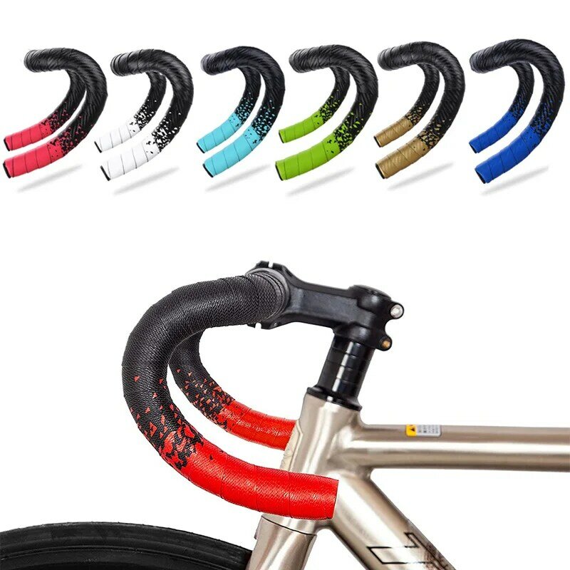 Poignée de vélo confortable et respirante, bande antichoc, couleur dégradée, 1 pièce