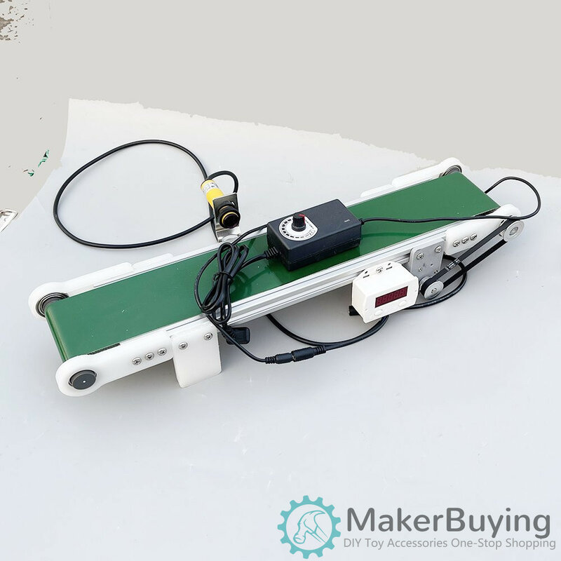 光電カウント付きの小さなデスクトップコンベヤーベルト、アセンブリラインコンベヤー、ppプラスチック、PVC、自動摩擦エクスペリエンス