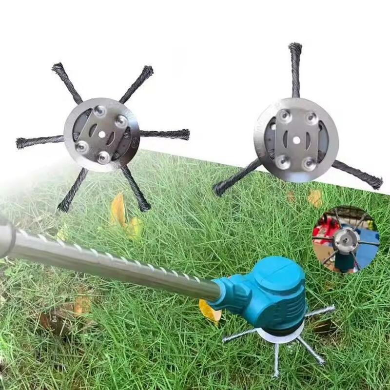 6 Inches Steel Grass Trimmer Head 3/ 6 Cutter Brushcutter Wire Weed For Garden Grass Trimmer Head Lawnmower Power Too R3D1