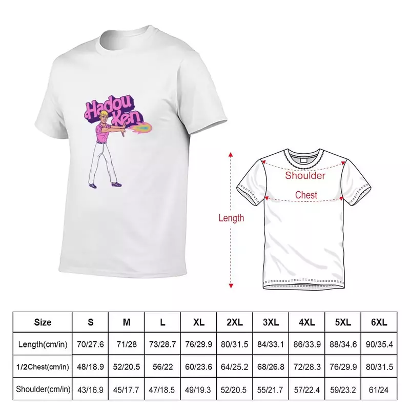 Hadou-ken camiseta kawaii para hombre, ropa de secado rápido, camisetas grandes y altas
