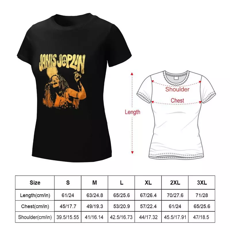 Janis Joplin-Camiseta suave en vivo para mujer, Camiseta con estampado de animales para niñas, ropa hippie, ropa de verano, regalo Retro