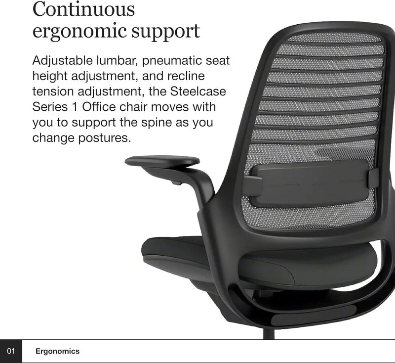 Офисное кресло, ковер с колесами-контроль веса активации, поддержка спины и поддержки рук-легко собирается-графитовый