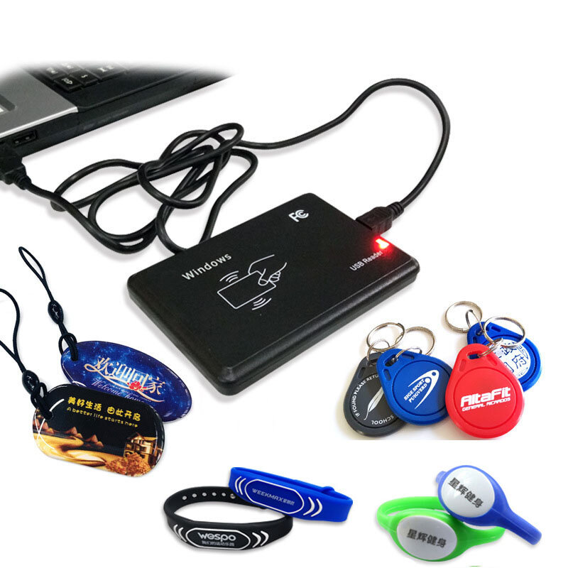 Smart Card com Porta USB, Leitor RFID, ID, Sensibilidade sem contacto, Suporte para sistema Windows, Linux, 125KHz, 13.56MHz, IC