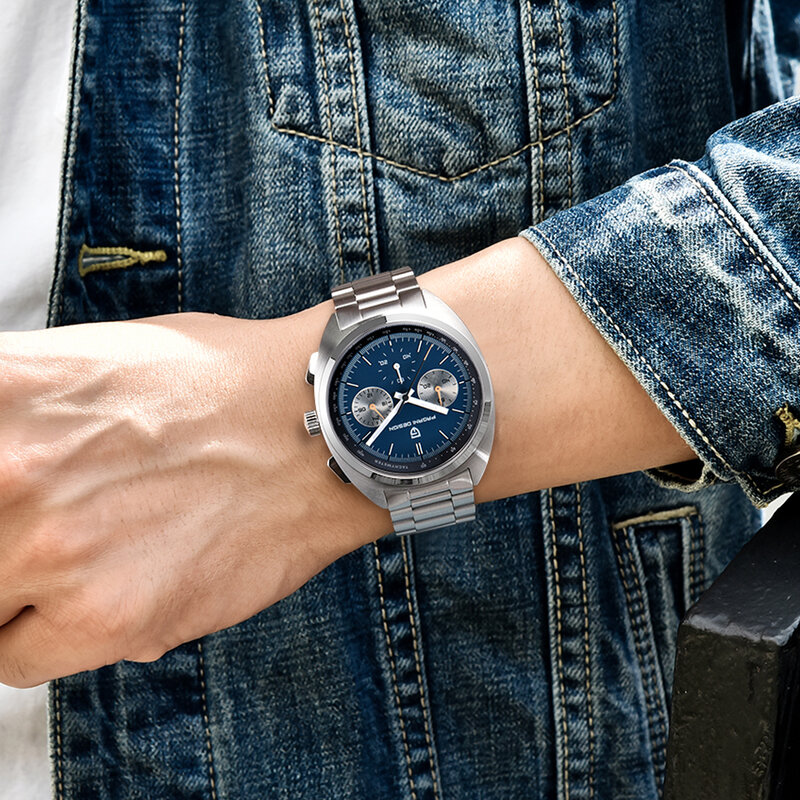 Часы PAGANI DESIGN Мужские кварцевые в ретро стиле, люксовые спортивные с хронографом и сапфировым стеклом, подарок для мужчин, 2023