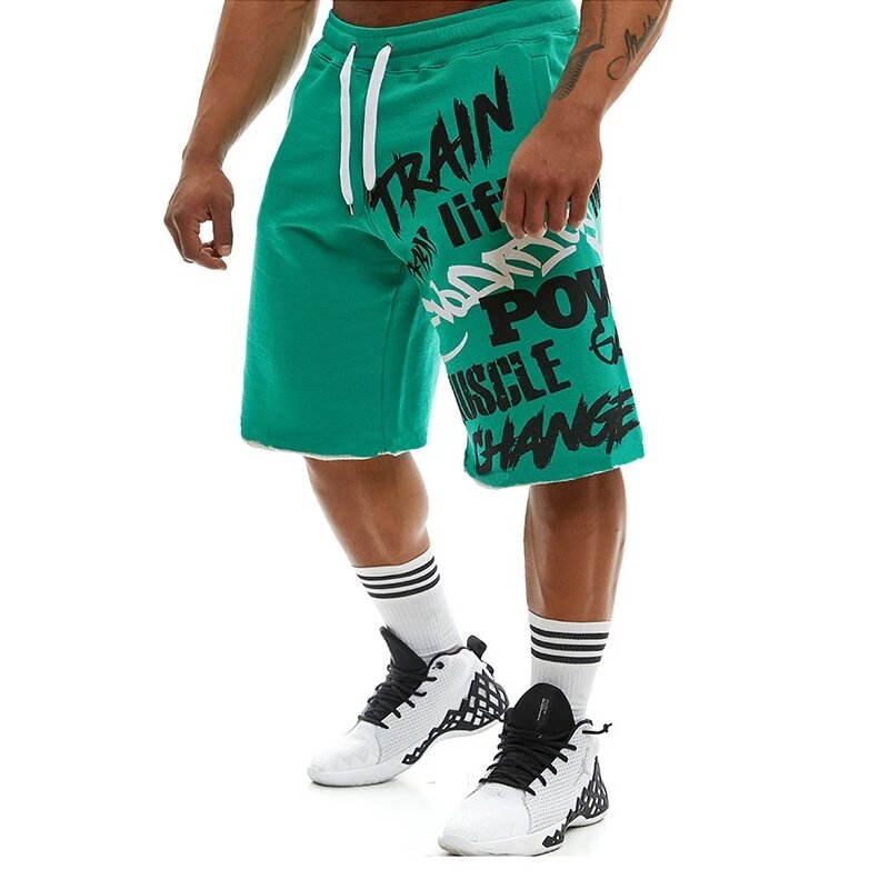 Męskie nowe bawełniane spodenki męskie luźna krótka spodnie Fitness kulturystyka Jogger męskie marki trwałe spodnie dresowe Fitness Workout Short