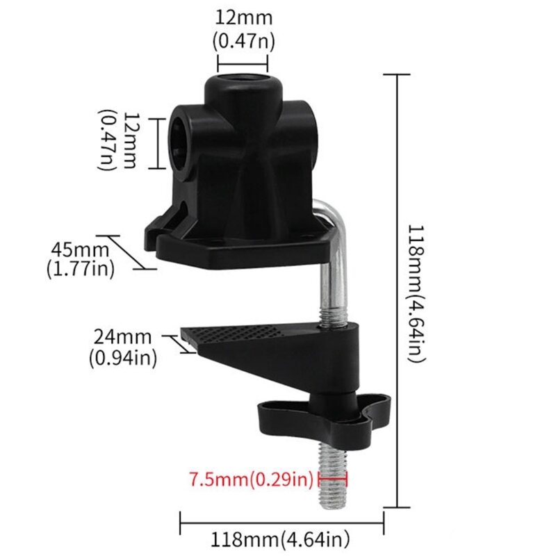 Desk Lamp Clip Mounting Table Base Clamp for Swing Arm Light, Swing Arm Lamp T3EB