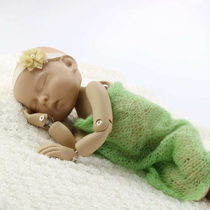 Don&Judy Newborn Baby Photo Shoot Swaddle Wraps Soft Stretch Wrap Elastic Basket Layer Infant Studio Boy Girl Photography Props