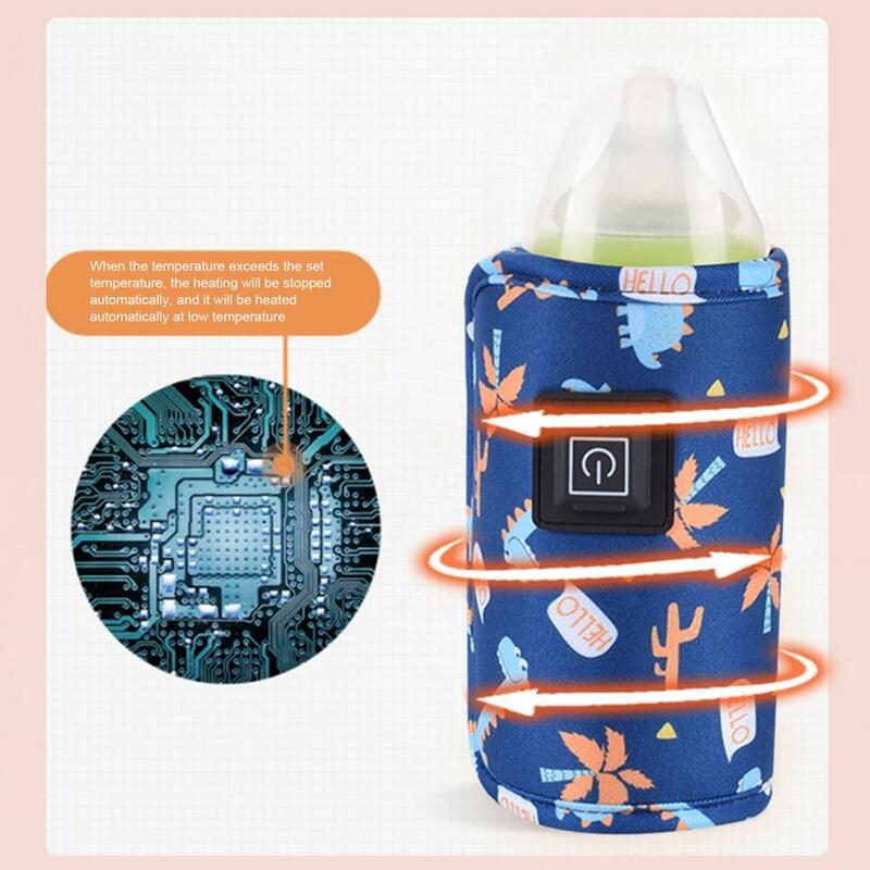 Calentador de biberones para bebé, bolsa térmica portátil con USB, termostato para biberones, bolsa aislante para lactancia