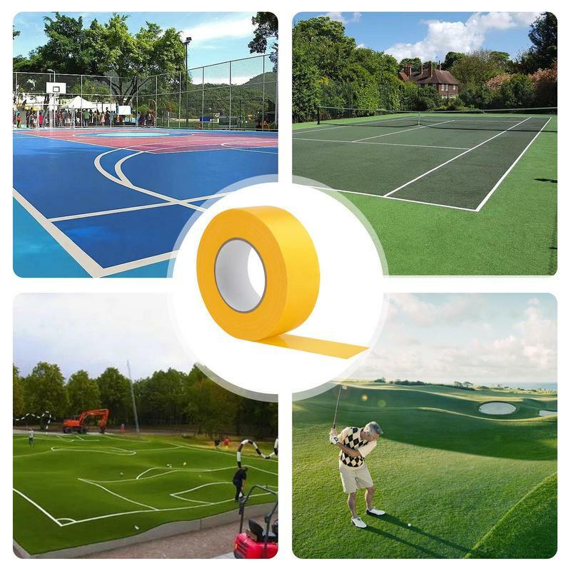 Outdoor Marking Tapes Lines Marking Sports Floor Court Marker Tape Weather Resistant Multifunctional Sports Gym Floor Tape For