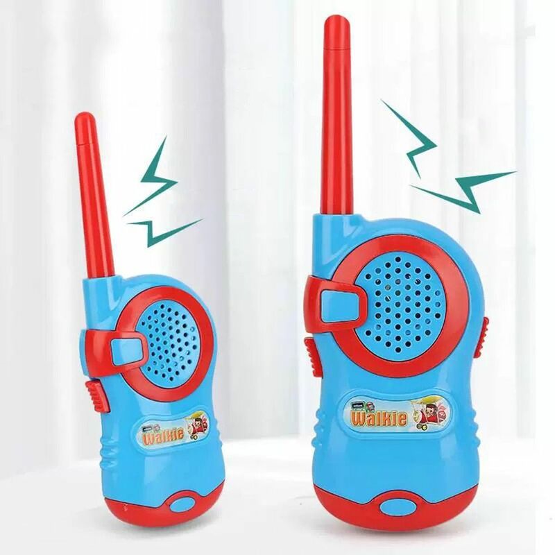 2 Pack Long Range Kids Walkie Talkies Portable Cartoon Handheld Children Toys Activities Easy To Use Two-Way Radios Hiking
