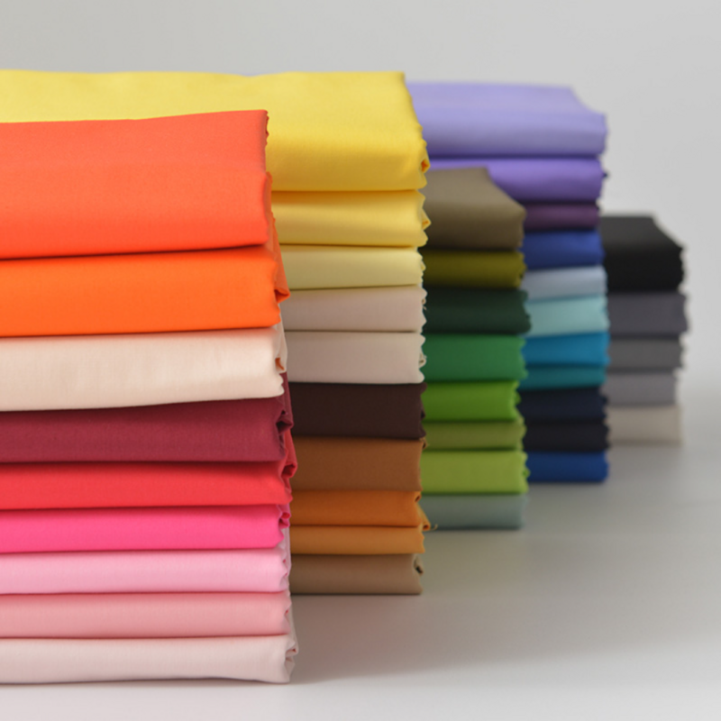 Tissu en popeline de coton complet pour vêtements pour enfants, chemise patchwork bricolage, tissu d'été uni au mètre, 100x140cm