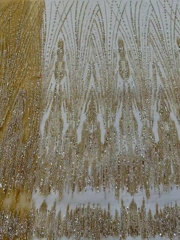 Kain renda manik-manik Prancis Afrika renda pengantin pria mewah 2023 kain renda payet Nigeria kualitas tinggi untuk gaun pesta malam jahit