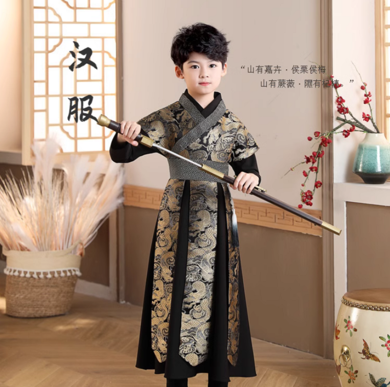 Fato Gongzi Tang para meninos, hanfu, uniforme escolar tradicional chinês, estilo retro, estilo primavera