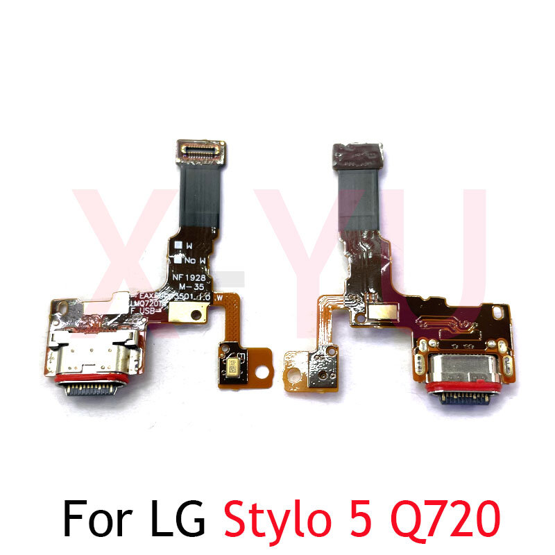 Puerto de carga USB para LG Stylo 4, 5, 6, Q710, Q720, Q730, Conector de micrófono, placa de Cable flexible