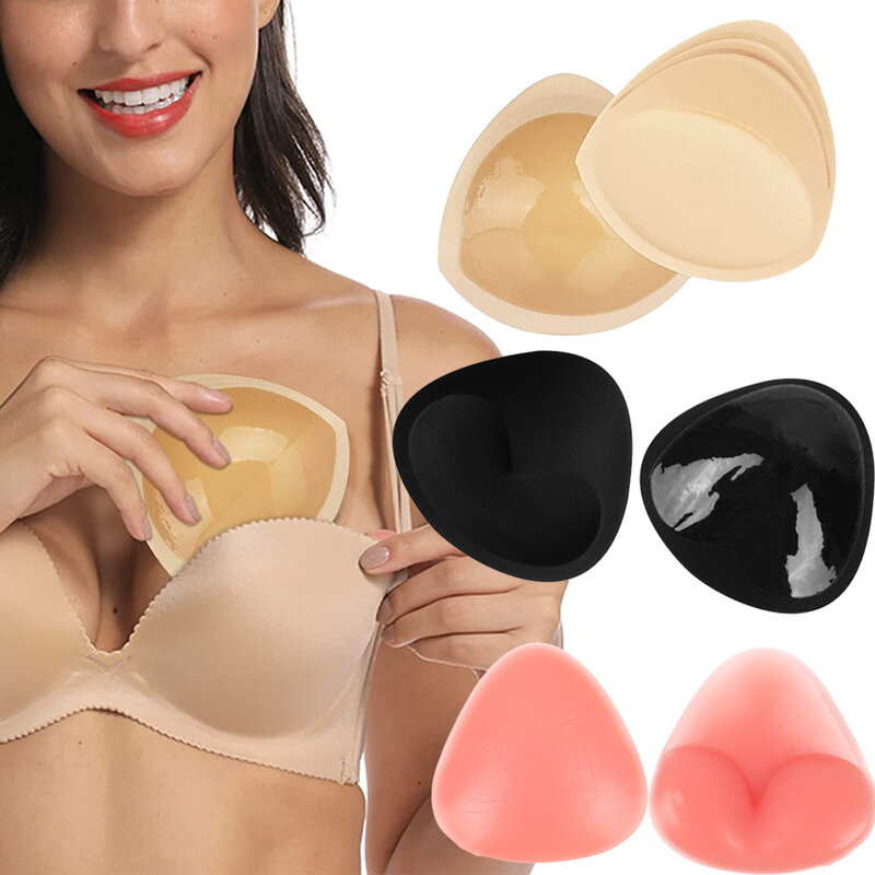 Conjunto de Bikini con almohadilla para el pecho para mujer, traje de baño acolchado con realce, de silicona, más grueso, transpirable, con almohadilla para sujetador, 2022
